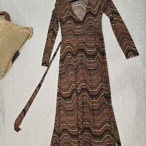 Veronica M Multicolor Wavy Maxi Dress